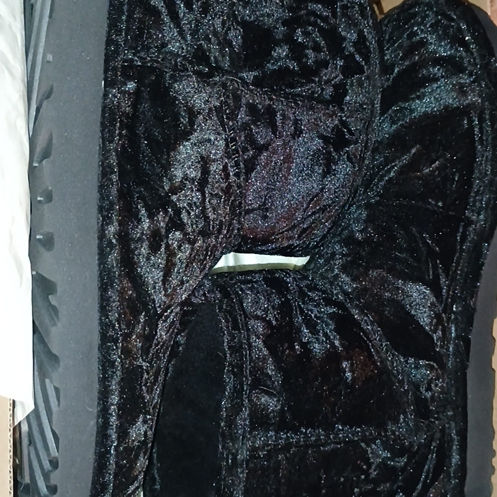 UGG Women's Classic Mini Black Velvet Boots - Picture 4 of 5
